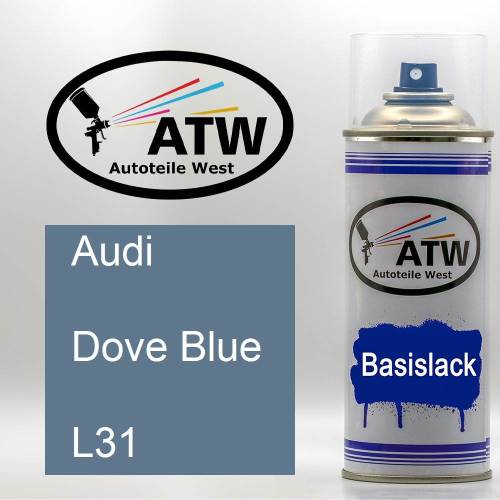 Audi, Dove Blue, L31: 400ml Sprühdose, von ATW Autoteile West.